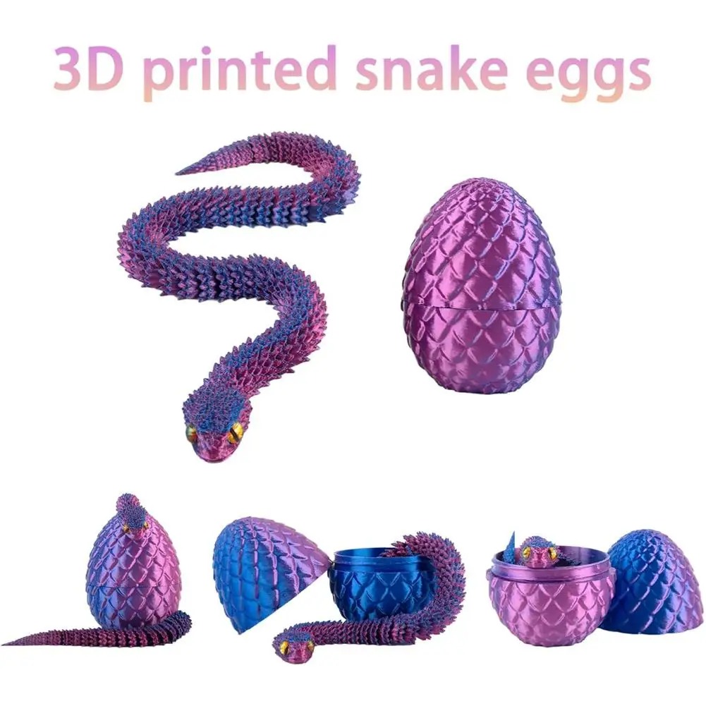 3Dプリント製クールな蛇龍の卵、多関節可動式、斬新なイースタ - 3D Printing Dragon のレビューと価格
