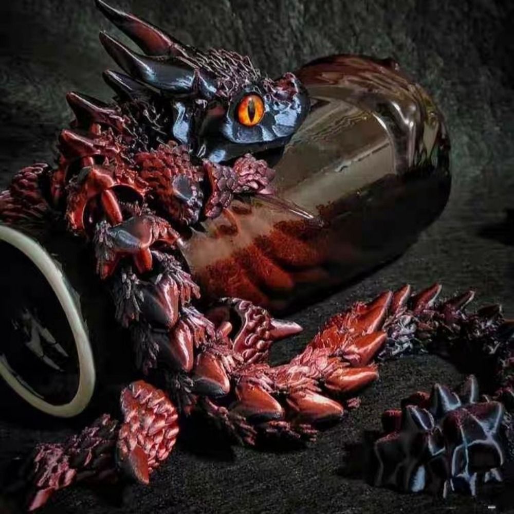 シミュレートされた目を持つ3Dプリントドラゴン、中国龍、レー - 3D Printing Dragon のレビューと価格