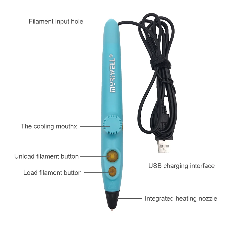 Myriwell-子供用の熱保護ペン,新しいRP-200A  - 3D Printing Pen For Kids のレビューと価格
