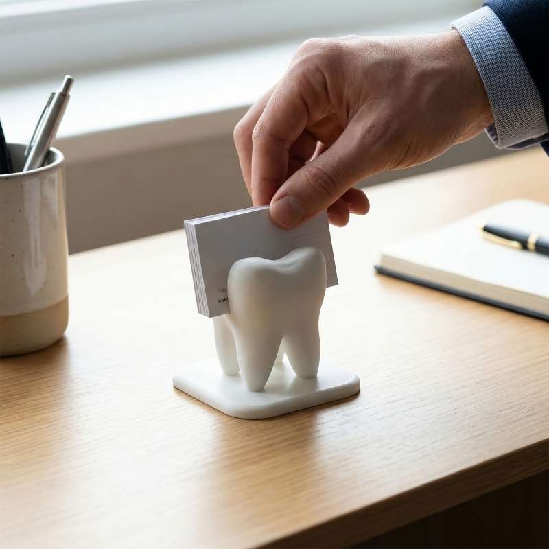 3Dプリント歯型名刺入れ歯科医院受付デスクディスプレイスタン - 3D Printing Holder のレビューと価格