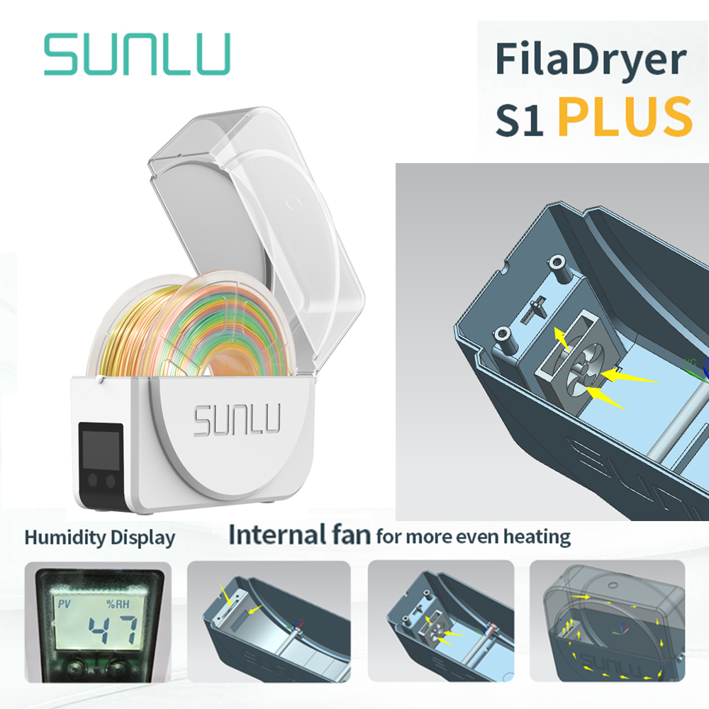 Sunlu-3Dプリンター用フィラメントドライヤーボックス, - 3D Printing Output のレビューと価格