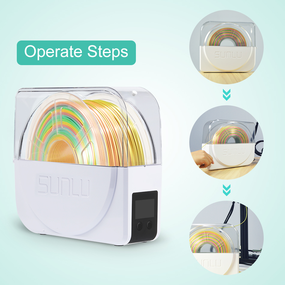 Sunlu-3Dプリンター用フィラメントドライヤーボックス, - 3D Printing Output のレビューと価格