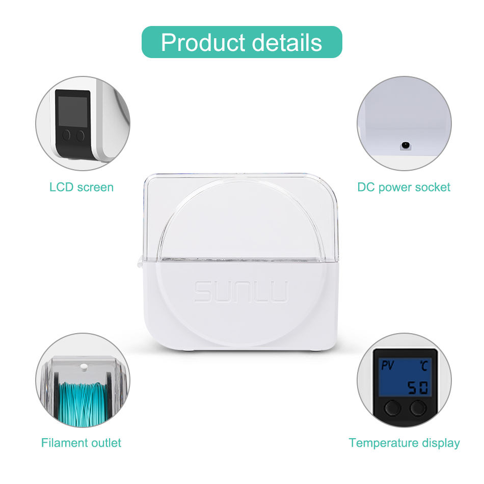Sunlu-3Dプリンター用フィラメントドライヤーボックス, - 3D Printing Output のレビューと価格