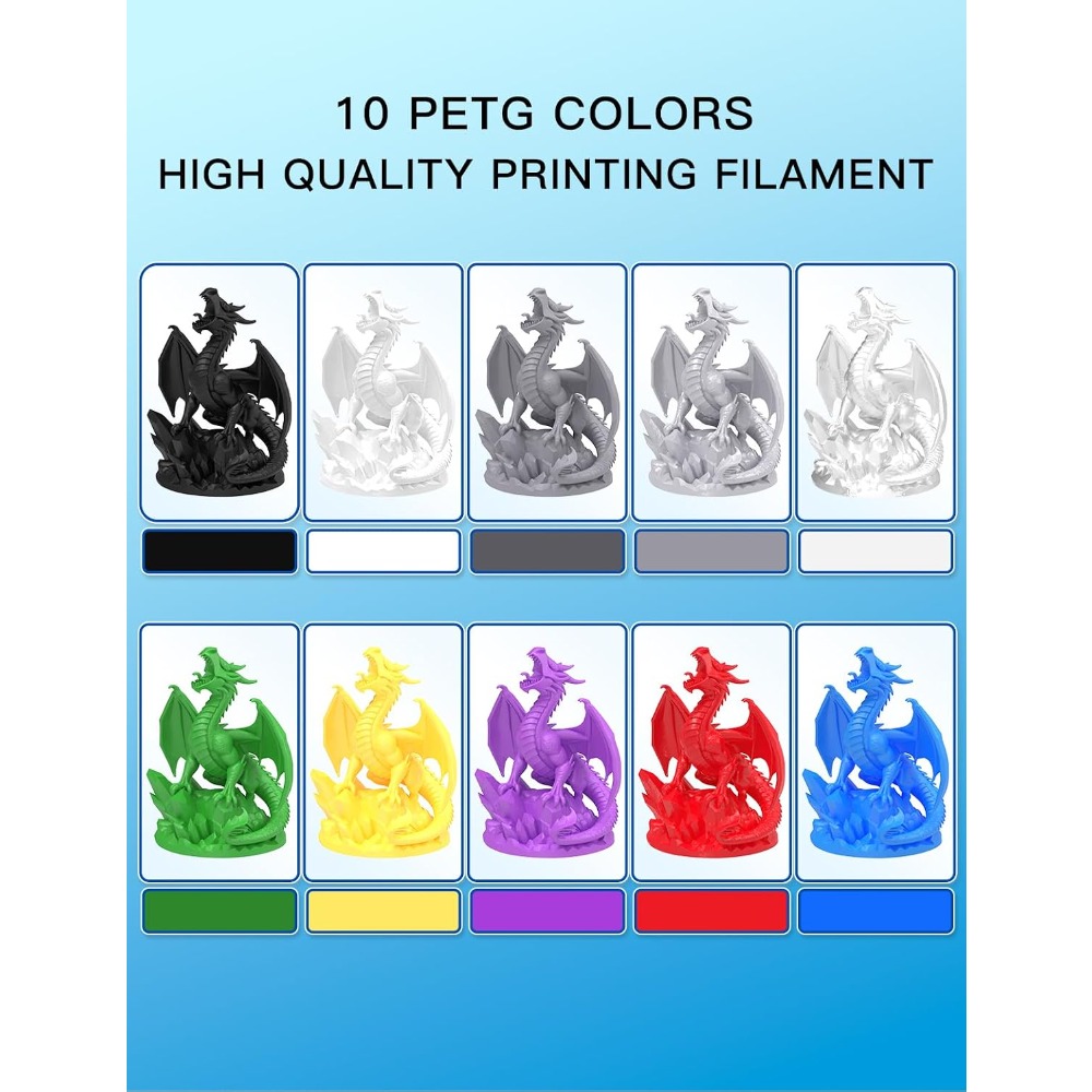 PETG 3Dプリンターフィラメント 1.75mm 高精度  - Petg Filament のレビューと価格
